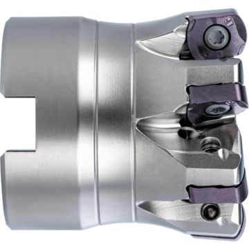 Frese ad alto avanzamento con inserti intercambiabili, con serraggio a manicotto Frese ad alto avanzamento con inserti intercambiabili, con serraggio a manicotto