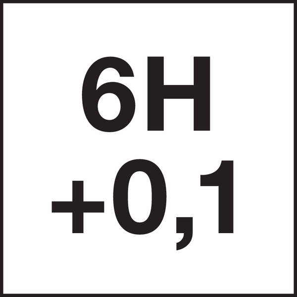 Gewinde Toleranzklasse: 6H+0,1